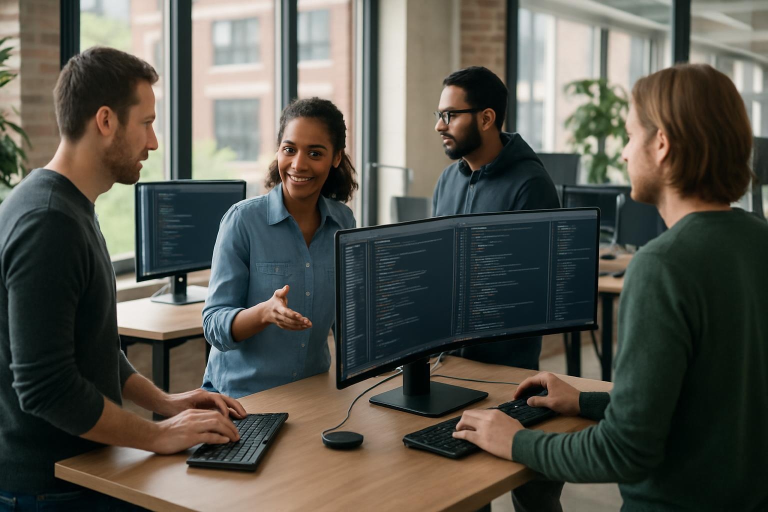 Geschäftsführung im Technikgespräch
